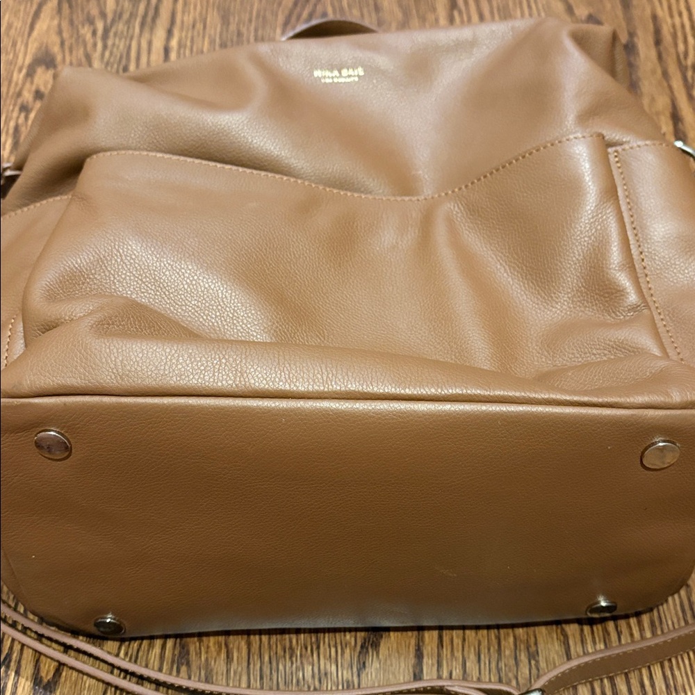 Mina Baie Tan Leather Women's Bag - Picture 2 of 12